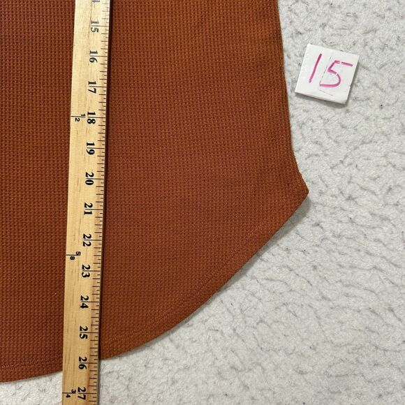 LuLaRoe Round Hem Women's Medium Burnt Orange Cowlneck Waffle Knit Sweater - Picture 10 of 13